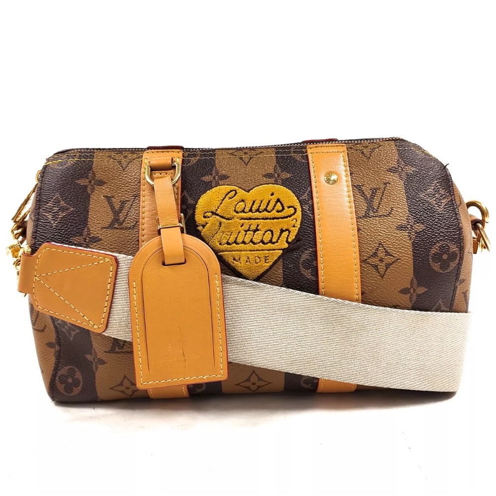 Auth LOUIS VUITTON X NIGO Reverse Monogram  City Keepall Bandouliere